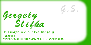 gergely slifka business card